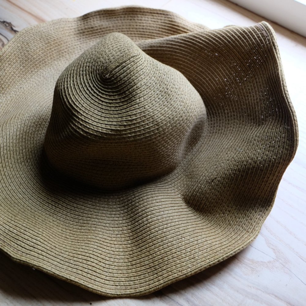 Ole America Sunhat Big Floppy Moldable Natural Fiber